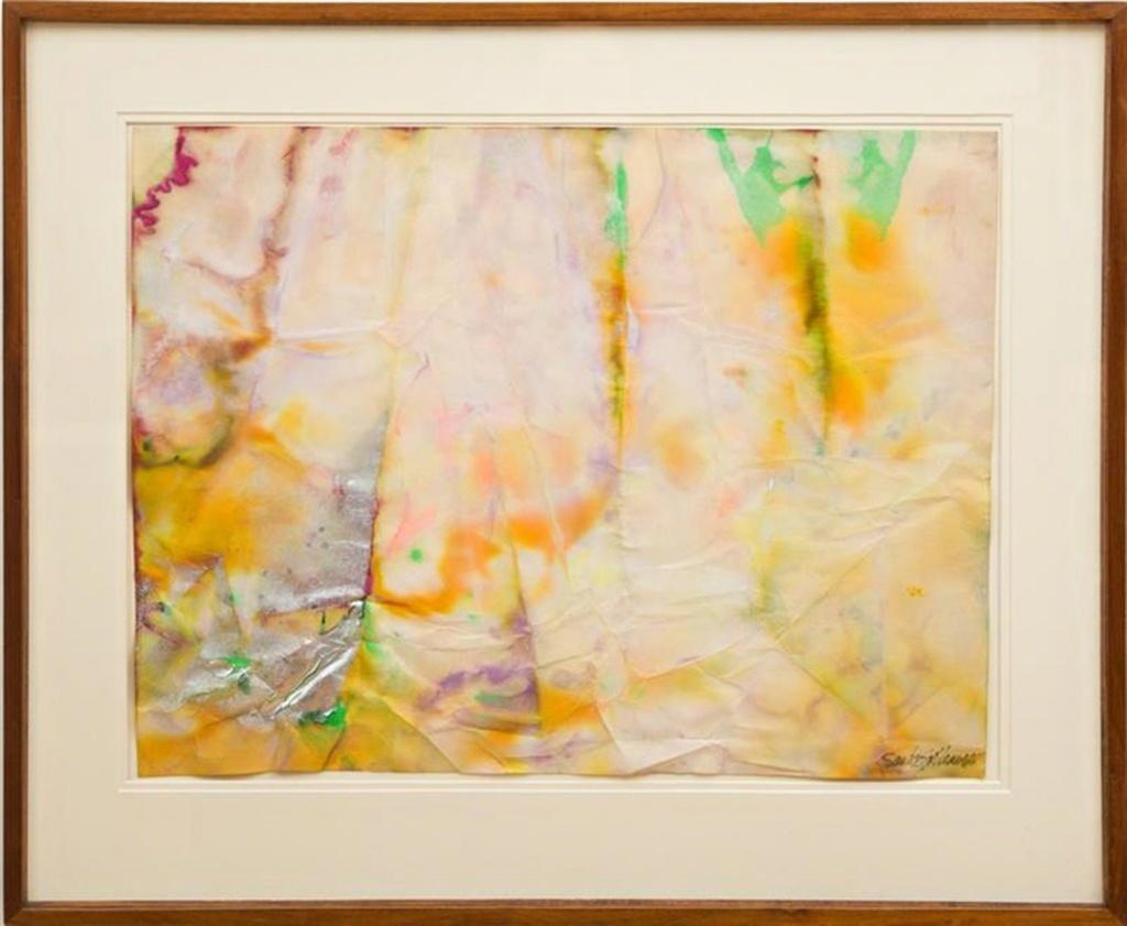 Abstract Drawing Sam Gilliam - Sans titre, Ex-Museum of Modern Art Collection avec étiquette originale du MOMA