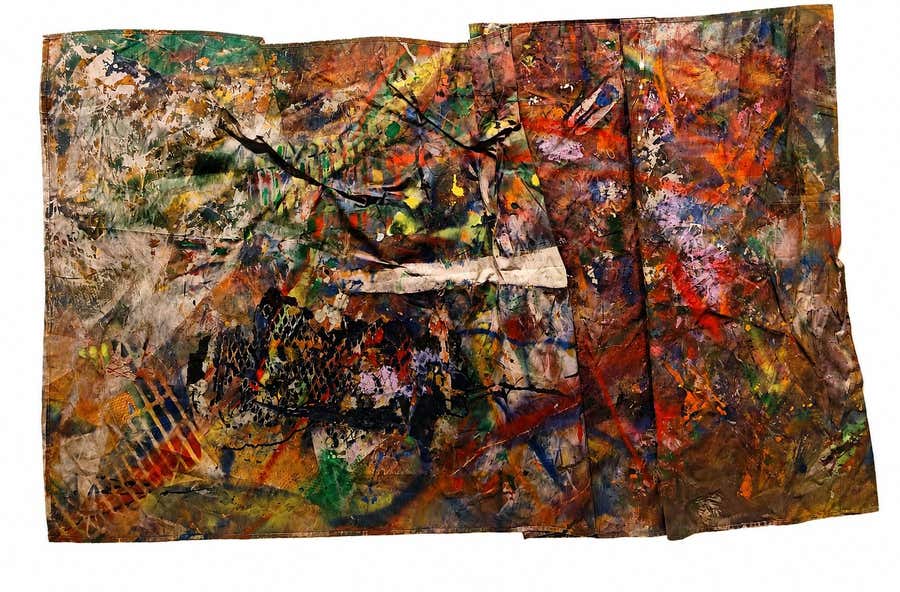 "Untitled" Sam Gilliam, Sculptural Drape, Washington Color School, Intense Color