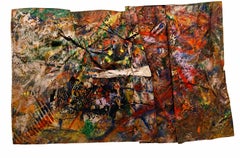 "Untitled" Sam Gilliam, Sculptural Drape, Washington Color School, Intense Color