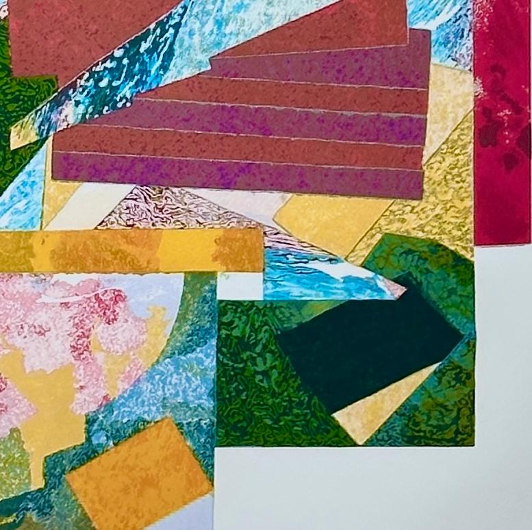 This is a large, framed abstract color screenprint on Arches paper. It is a rare Artist Proof, #11/14, aside from the edition of 73. Signed, titled, dated, and inscribed 