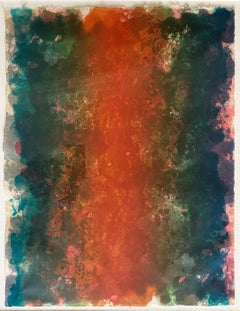 "FIRE" Color Field Print by Sam Gilliam Influential Black Artist  