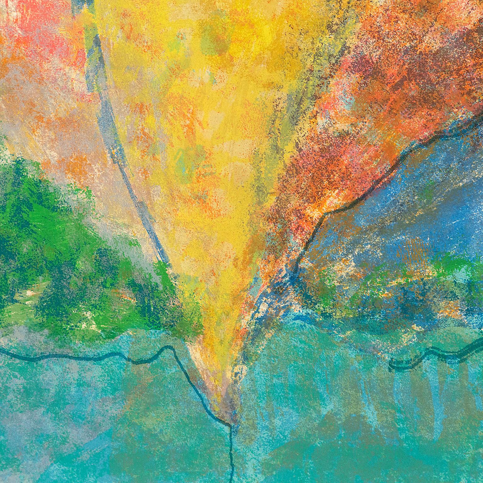 Vier 200 (Beige), Abstract Print, von Sam Gilliam