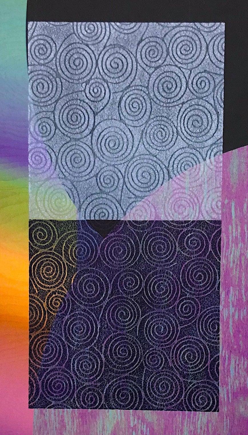 RECITALS Signierter Mixed Media-Druck, Abstrakte Collage, Regenbogenfarben, Spiralen  – Print von Sam Gilliam