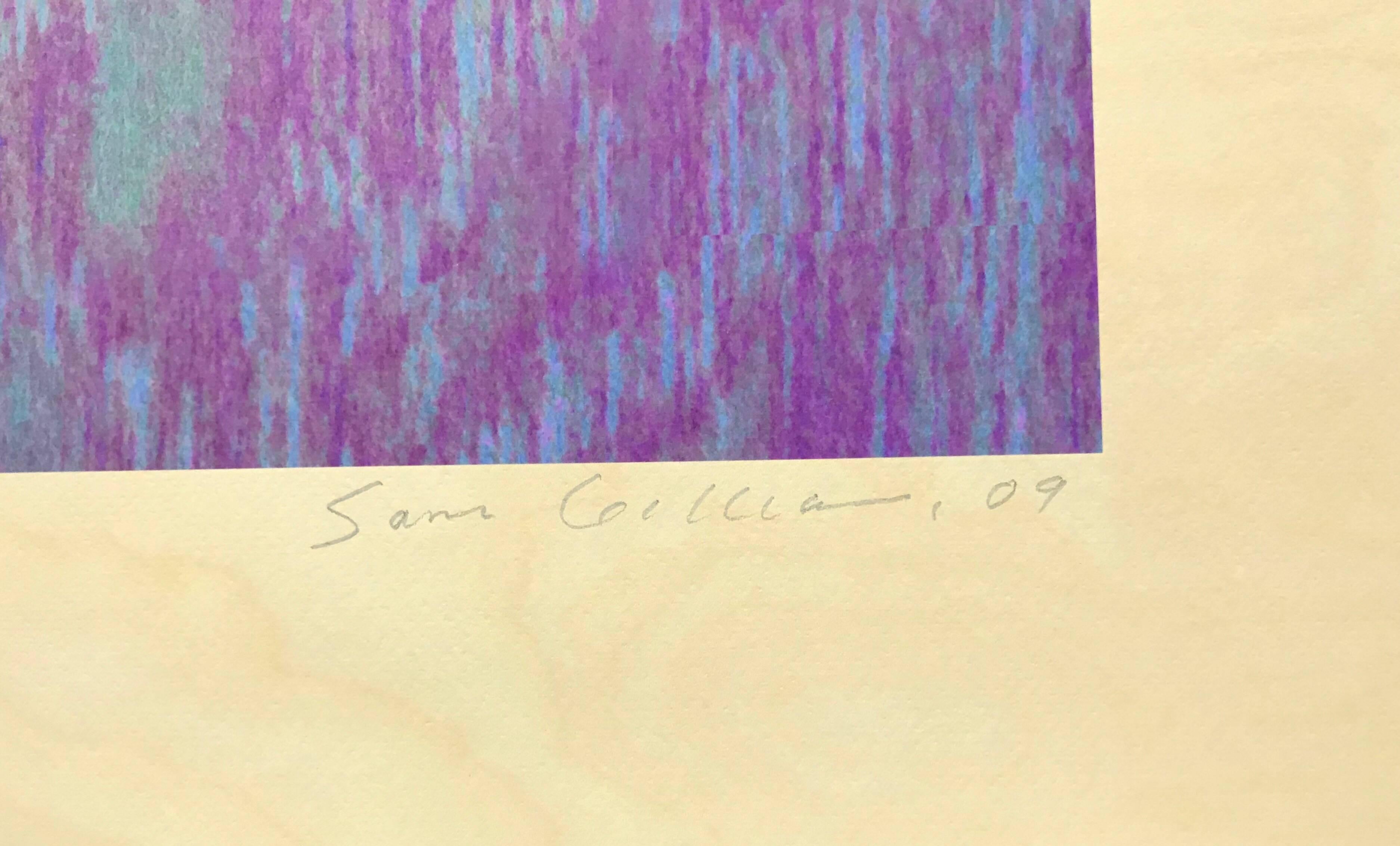 RECITALS Signierter Mixed Media-Druck, Abstrakte Collage, Regenbogenfarben, Spiralen  (Zeitgenössisch), Print, von Sam Gilliam