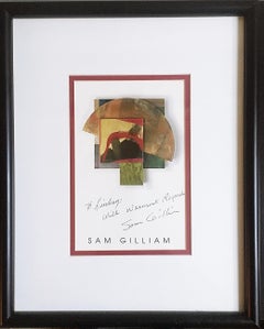 Sam Gilliam - card with letter hand signed to African American Arts prof Framed