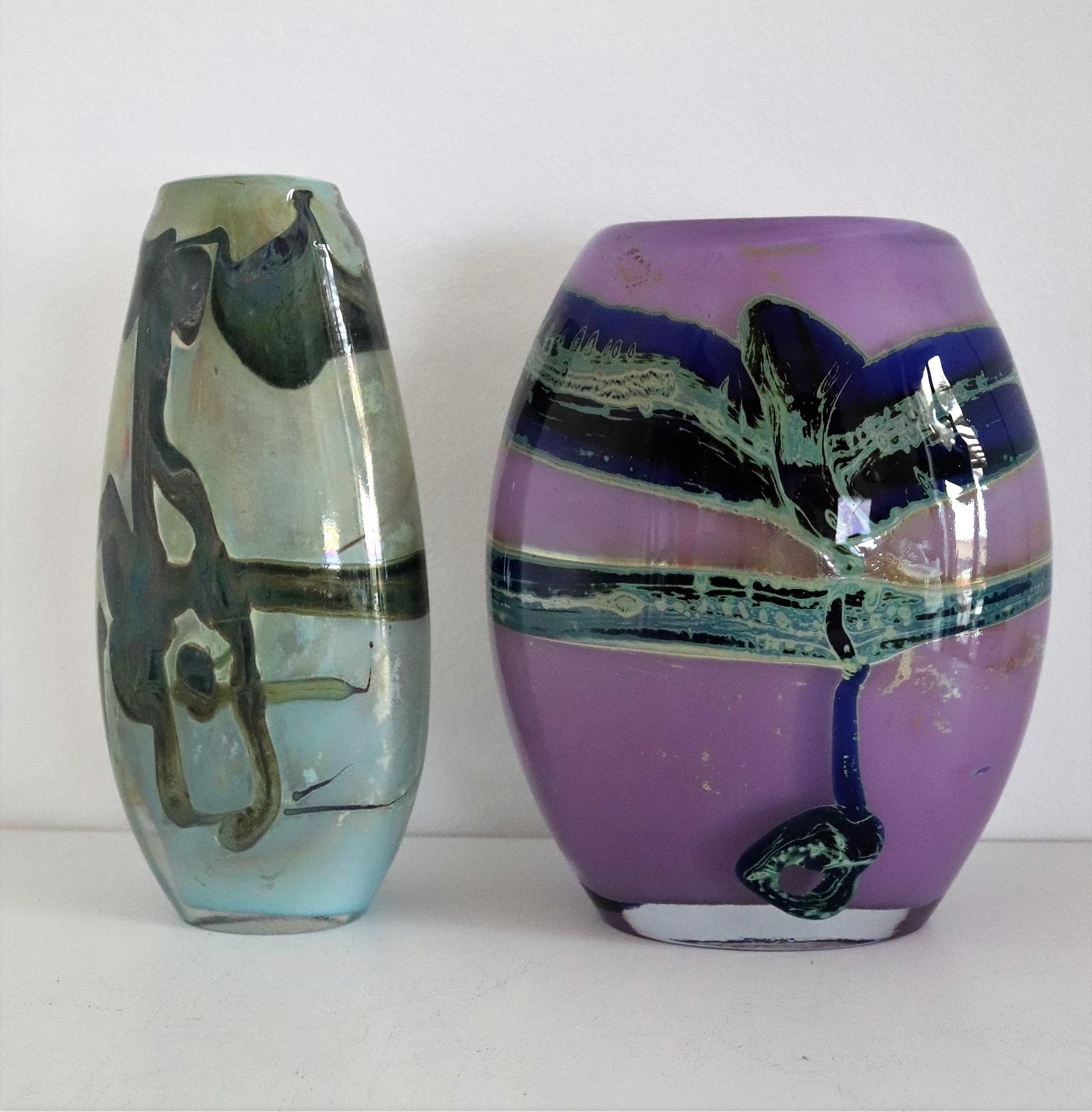 Sam Herman Glass Collectors Vase in Green for Val St. Lambert, 1970s 2