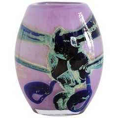 Sam Herman Glass Collectors Vase in Purple for Val St. Lambert, 1970s