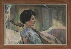 "Portrait with Lute" 1960 Oil