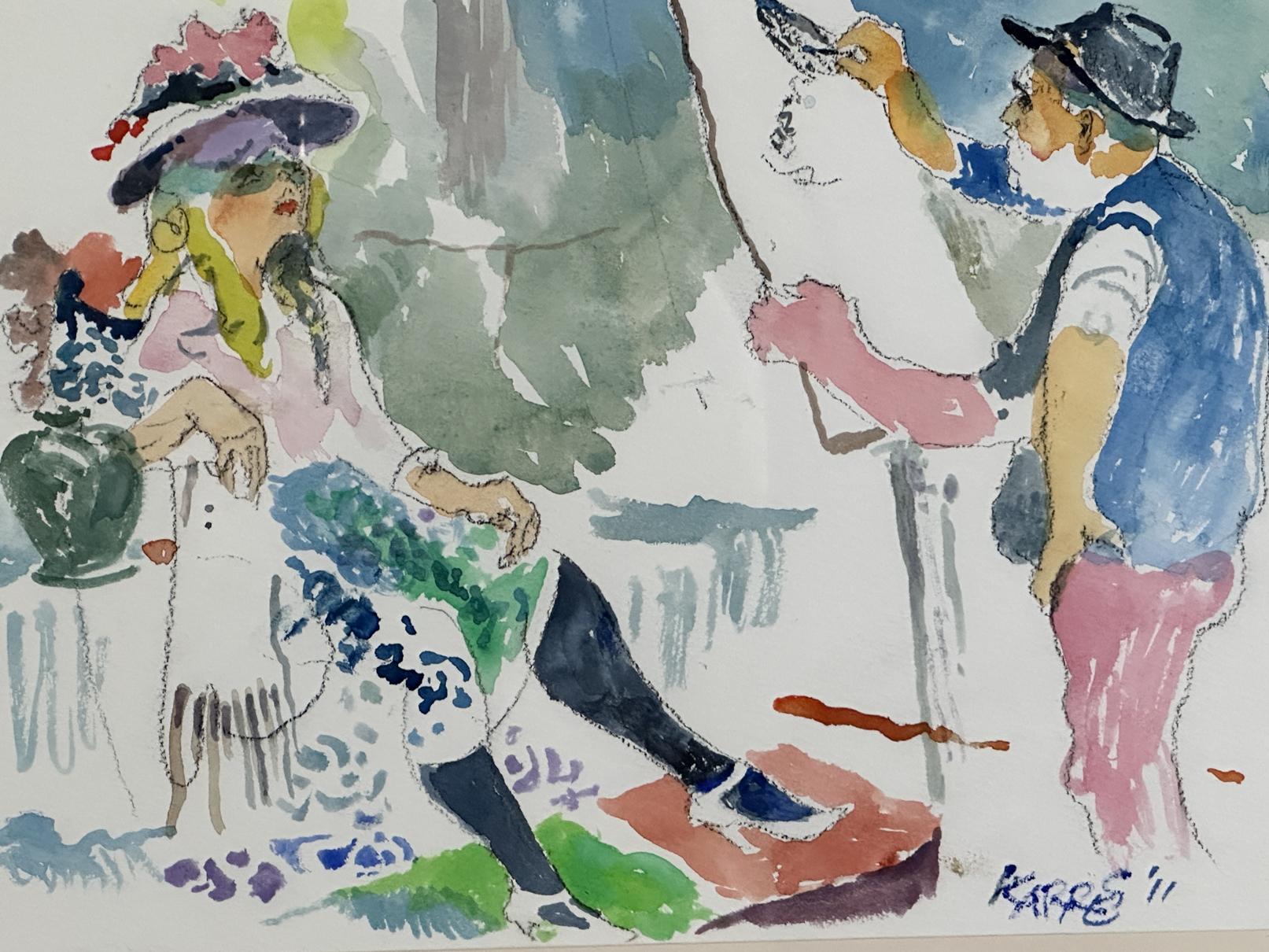 Nom de l'artiste : Sam Karres
Titre : Artistics and Model 2011 Aquarelle sur papier
Année : 2011
Type de support : Aquarelle sur papier
Taille du papier - Largeur  Taille-Hauteur : 15'' x 11