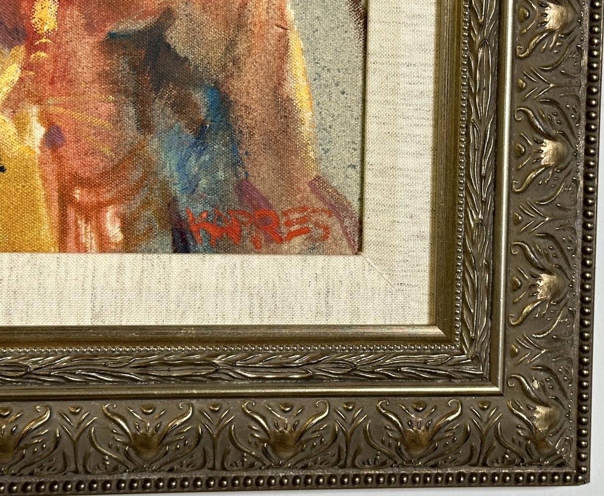 Artista y Modelos 1990 Cuadro enmarcado Acrílico sobre lienzo en venta 2