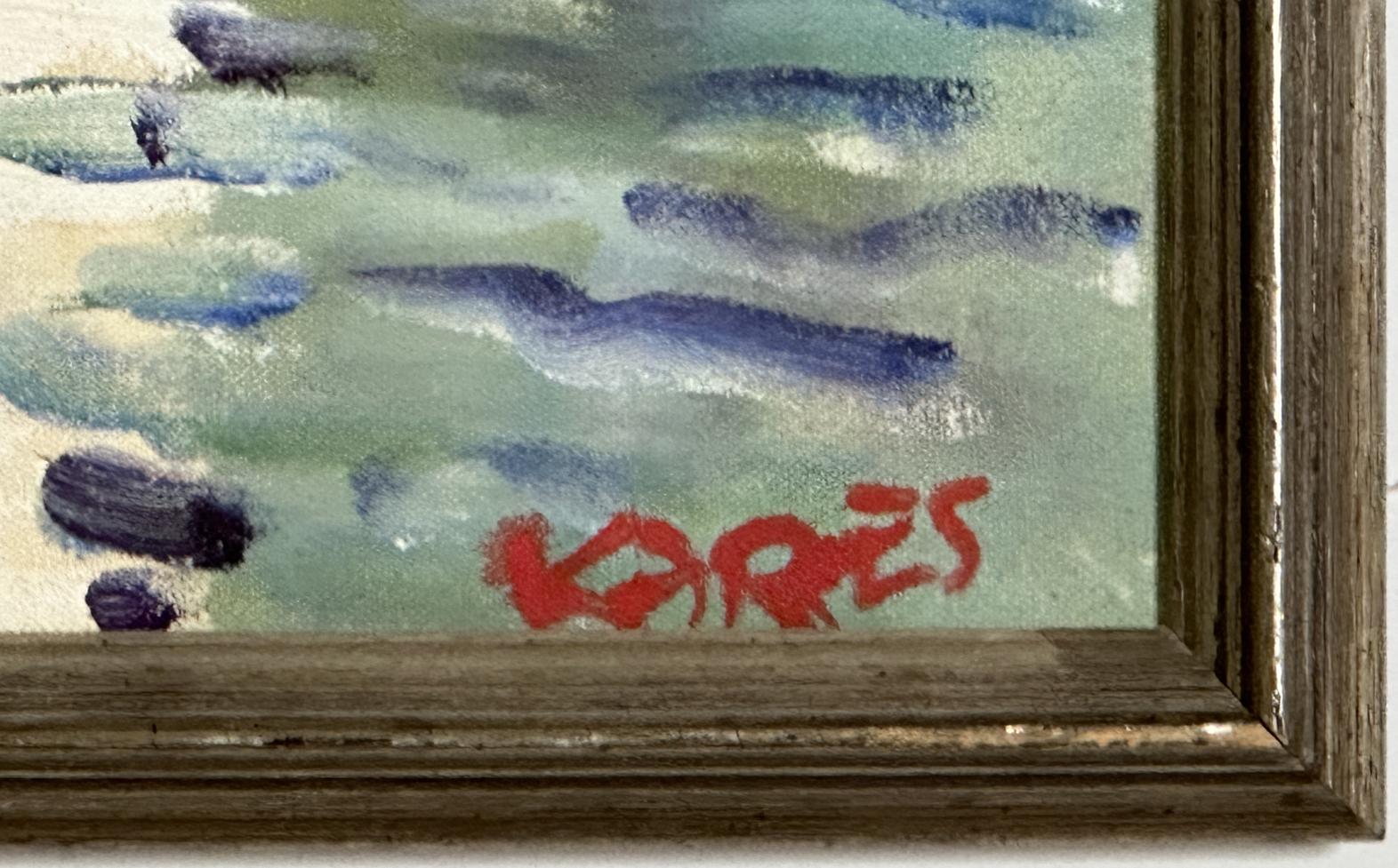 Escena de Detroit Pintura acrílica sobre lienzo - Painting impresionista estadounidense de Sam Karres