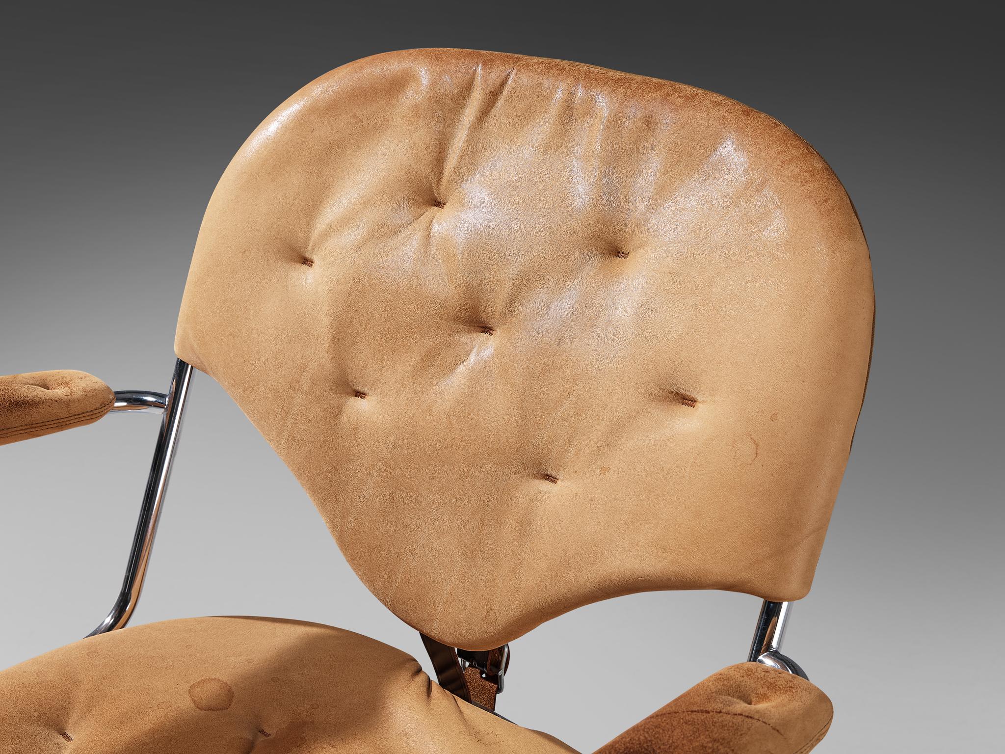 Sam Larsson for DUX Armchairs Model ‘Sam’ in Cognac Leather 5