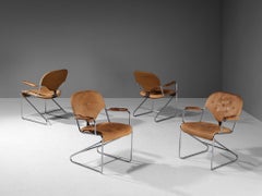 Sam Larsson for DUX Armchairs Model ‘Sam’ in Cognac Leather