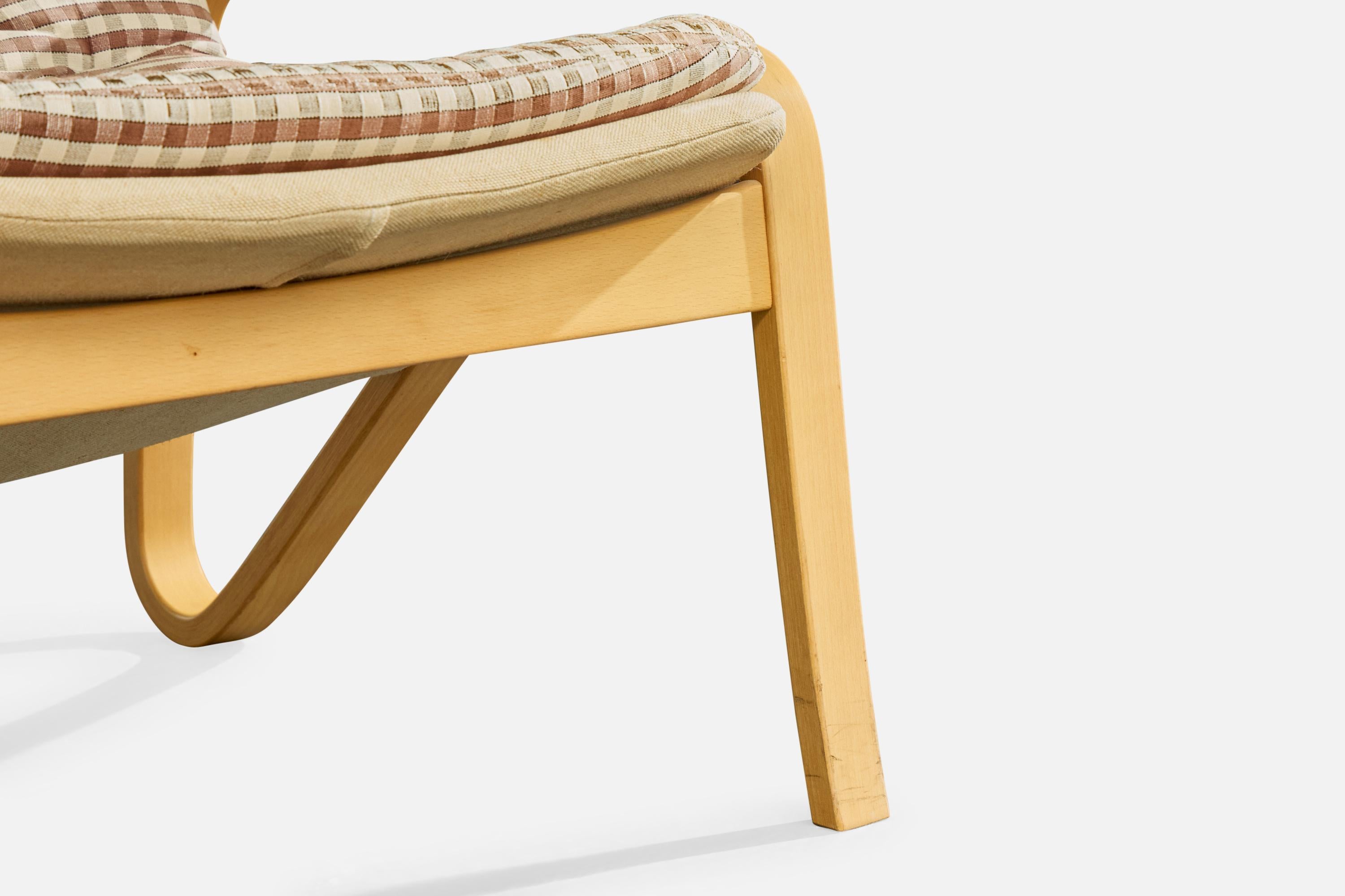 Sam Larsson, Sillas de salón, Madera, Lona, Tela, Suecia, 1970s en venta 6