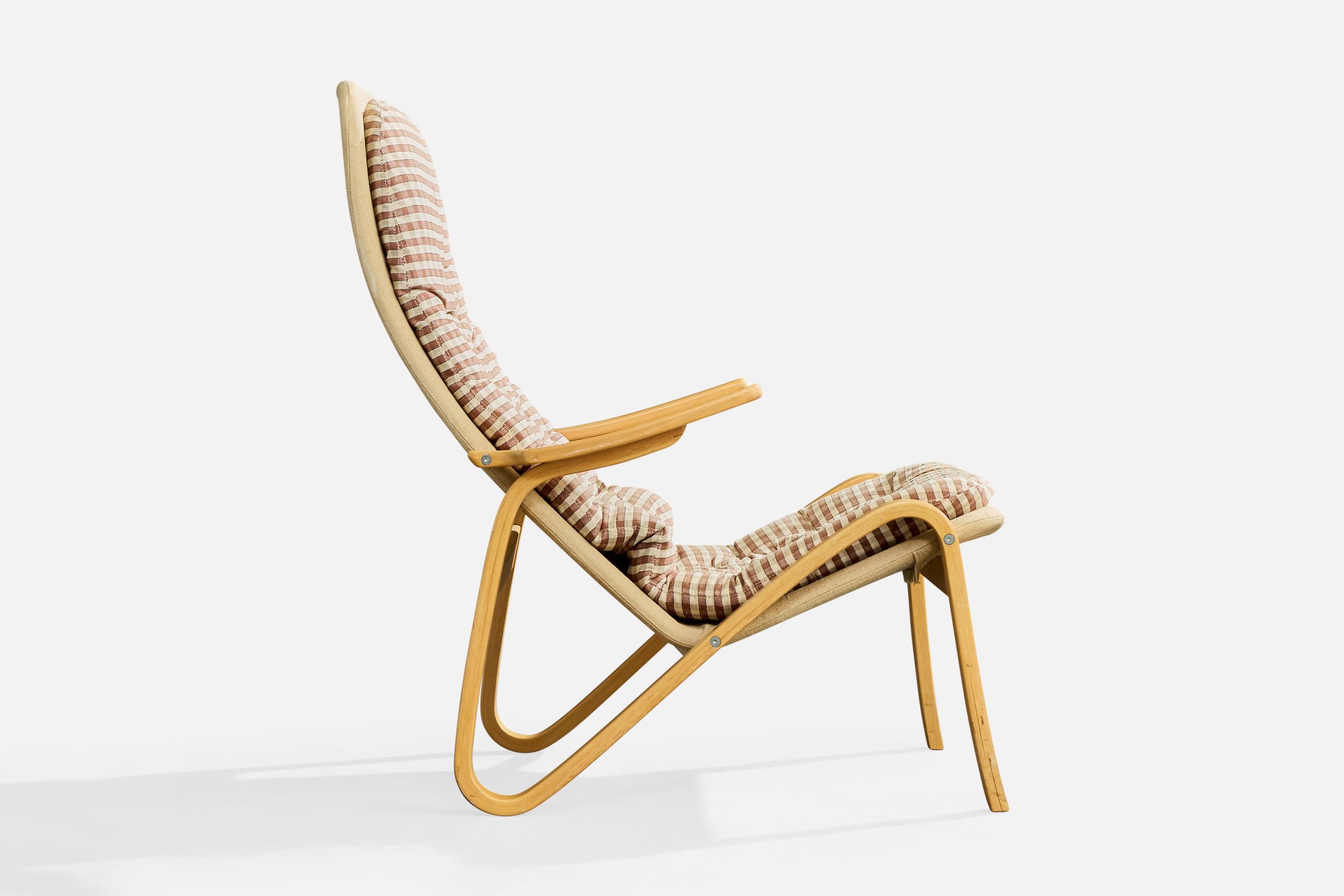 Sam Larsson, Sillas de salón, Madera, Lona, Tela, Suecia, 1970s en venta 1