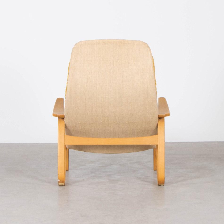 Swedish Sam Larsson Metro Lounge Chair in Plywood and Canvas / Fabric for DUX Sweden