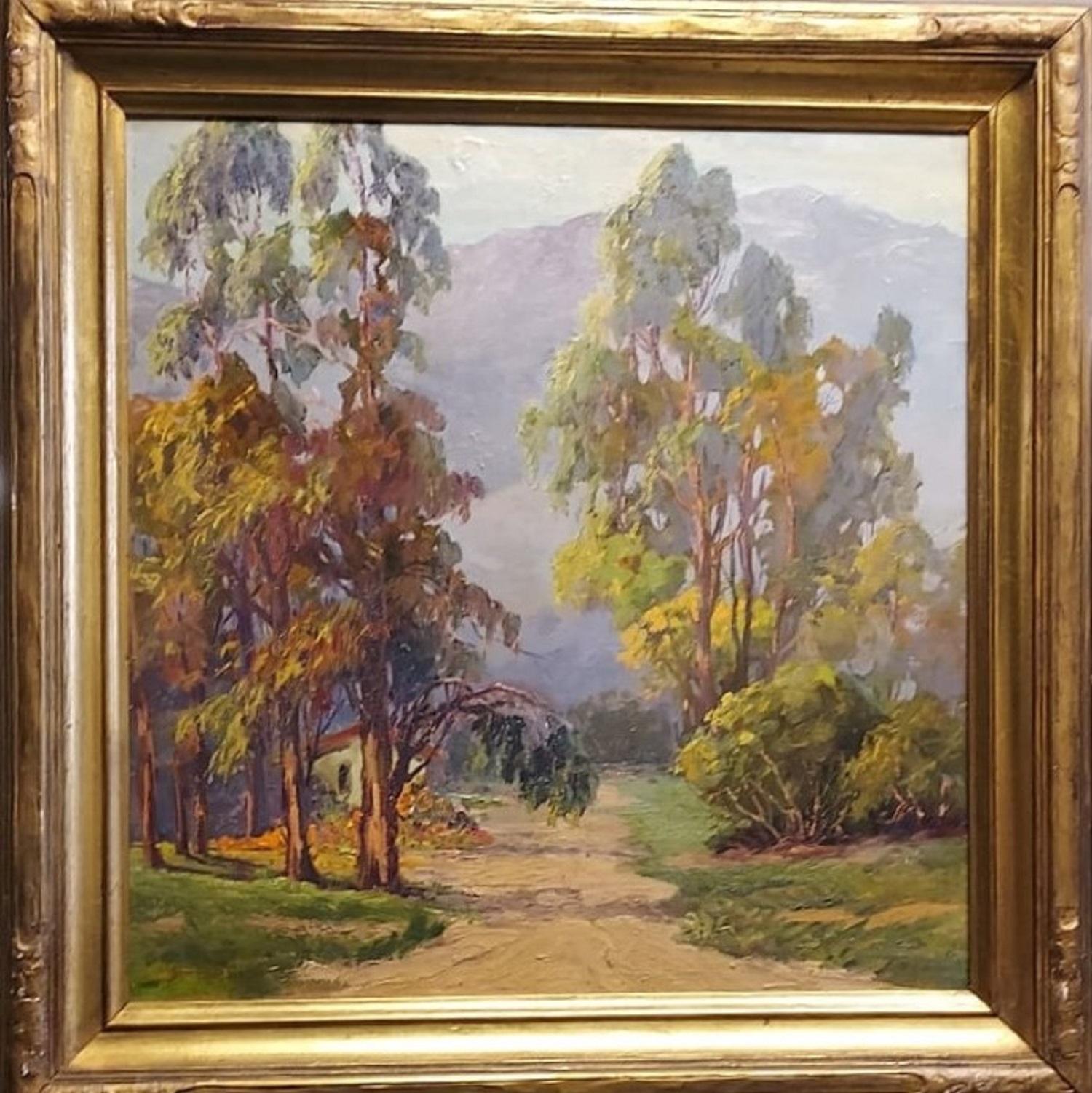 Sam Lyde Harris  Figurative Painting - Landscape  Pasadena in CA by Sam Lyde Harris
