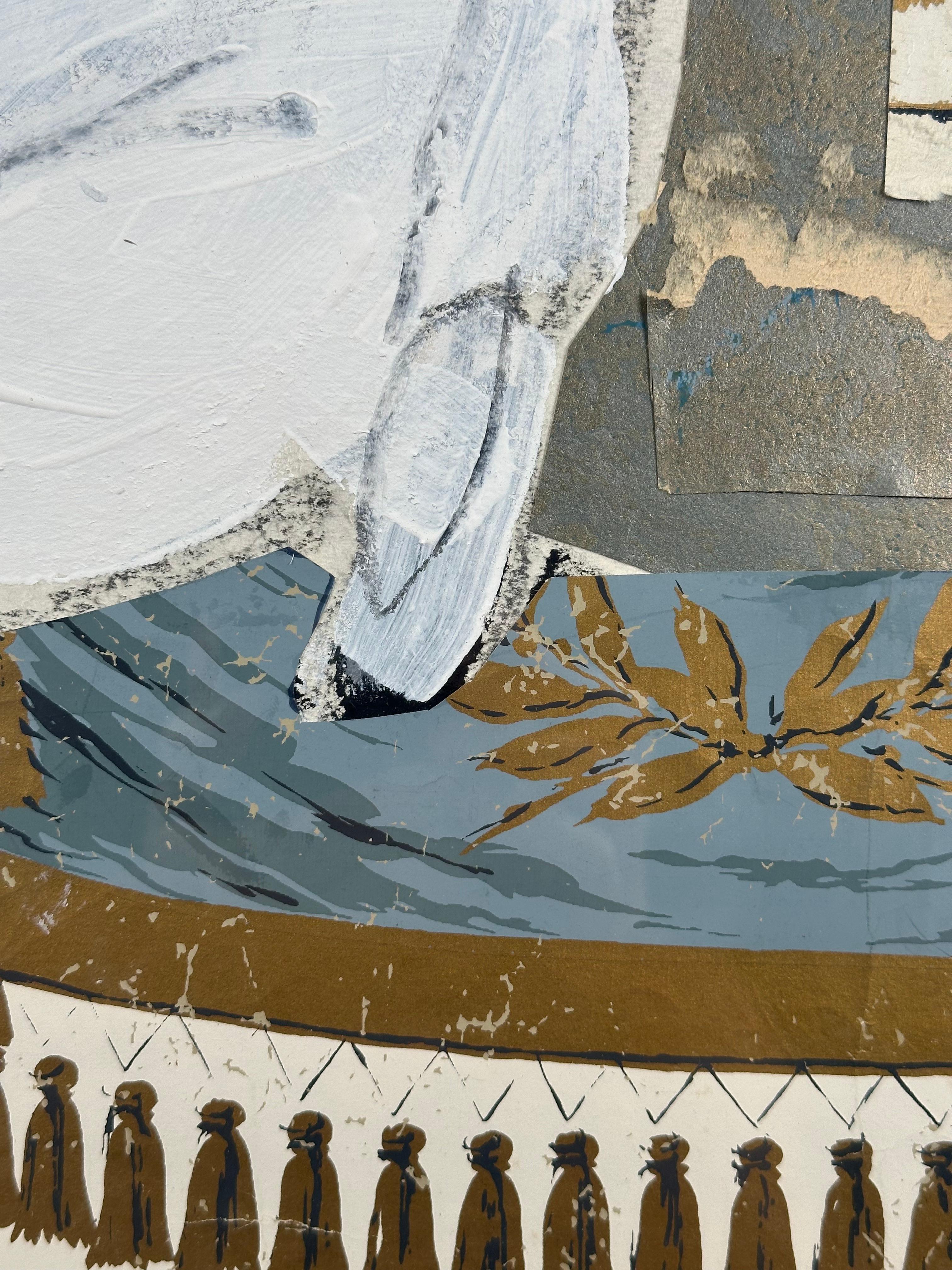 Figura seduta (collage astratto di donne). - Painting Astratto di Sam Maitin
