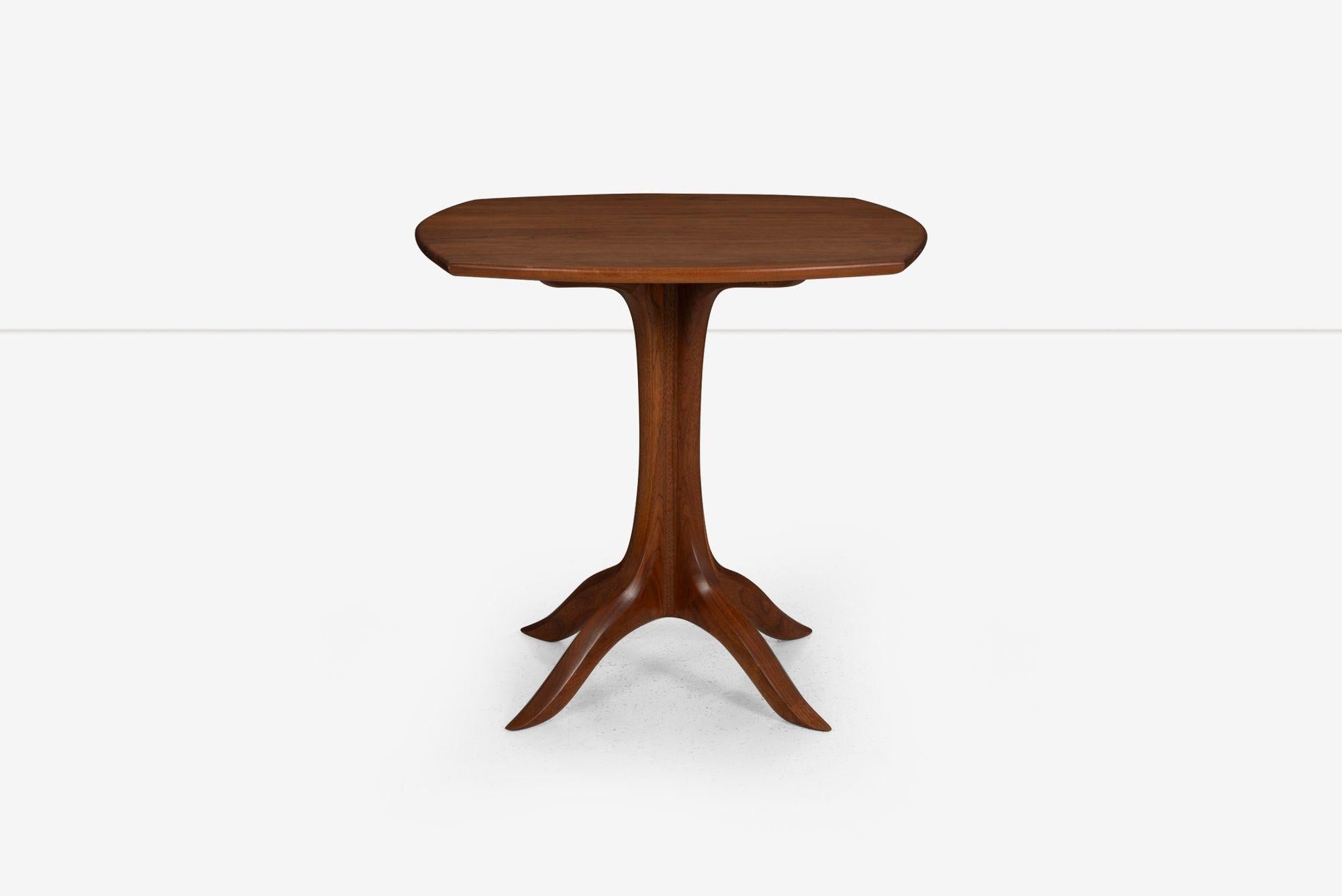 Hand-Carved Sam Maloof American Craft Occasional Table in Oiled Walnut 2004 For Sale