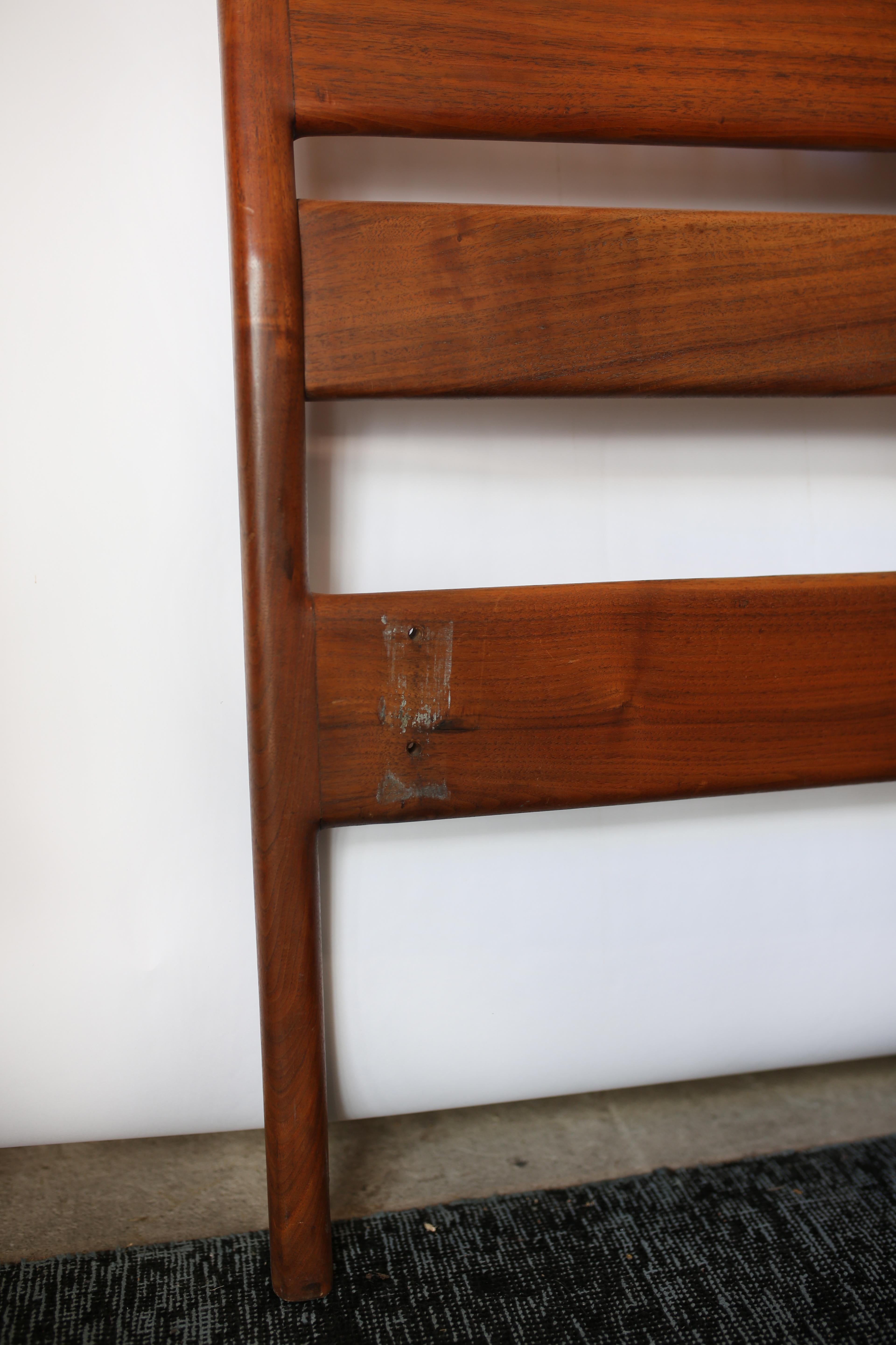American Sam Maloof Black Walnut Spindle Back King Headboard