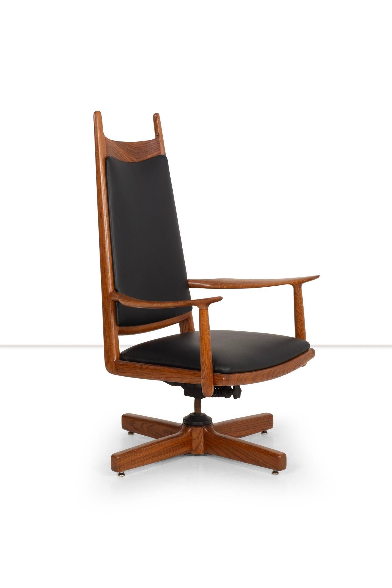 American Craftsman Sam Maloof Highback Horned Desk Chair For Sale