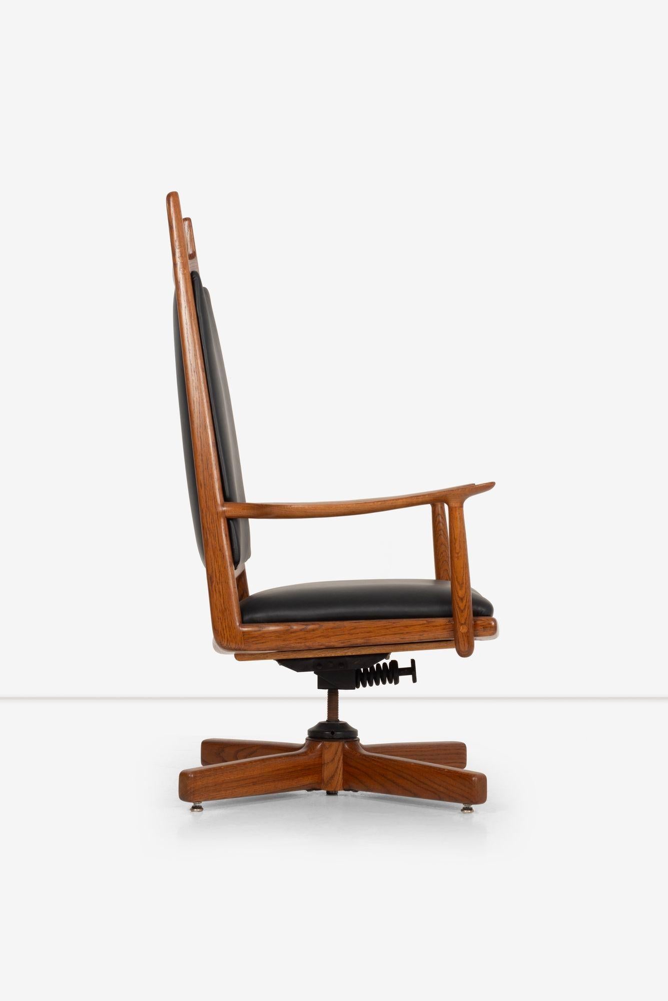 Late 20th Century Sam Maloof Highback Horned Desk Chair For Sale