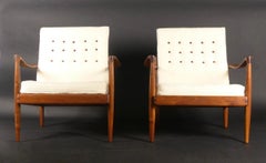 Sam Maloof, Pair of Early Hueter Chairs, circa 1954, in American Walnut