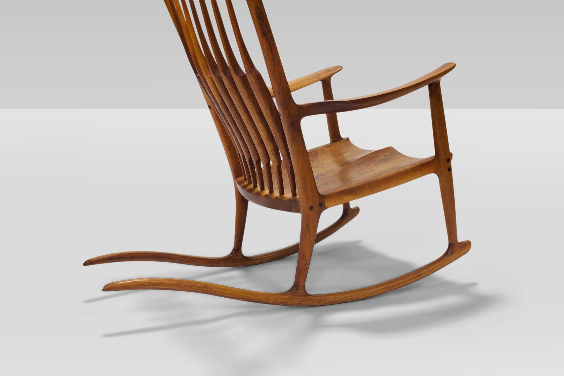 Sam Maloof Rocking Chair 1979 , With Special Provenance. For Sale 1