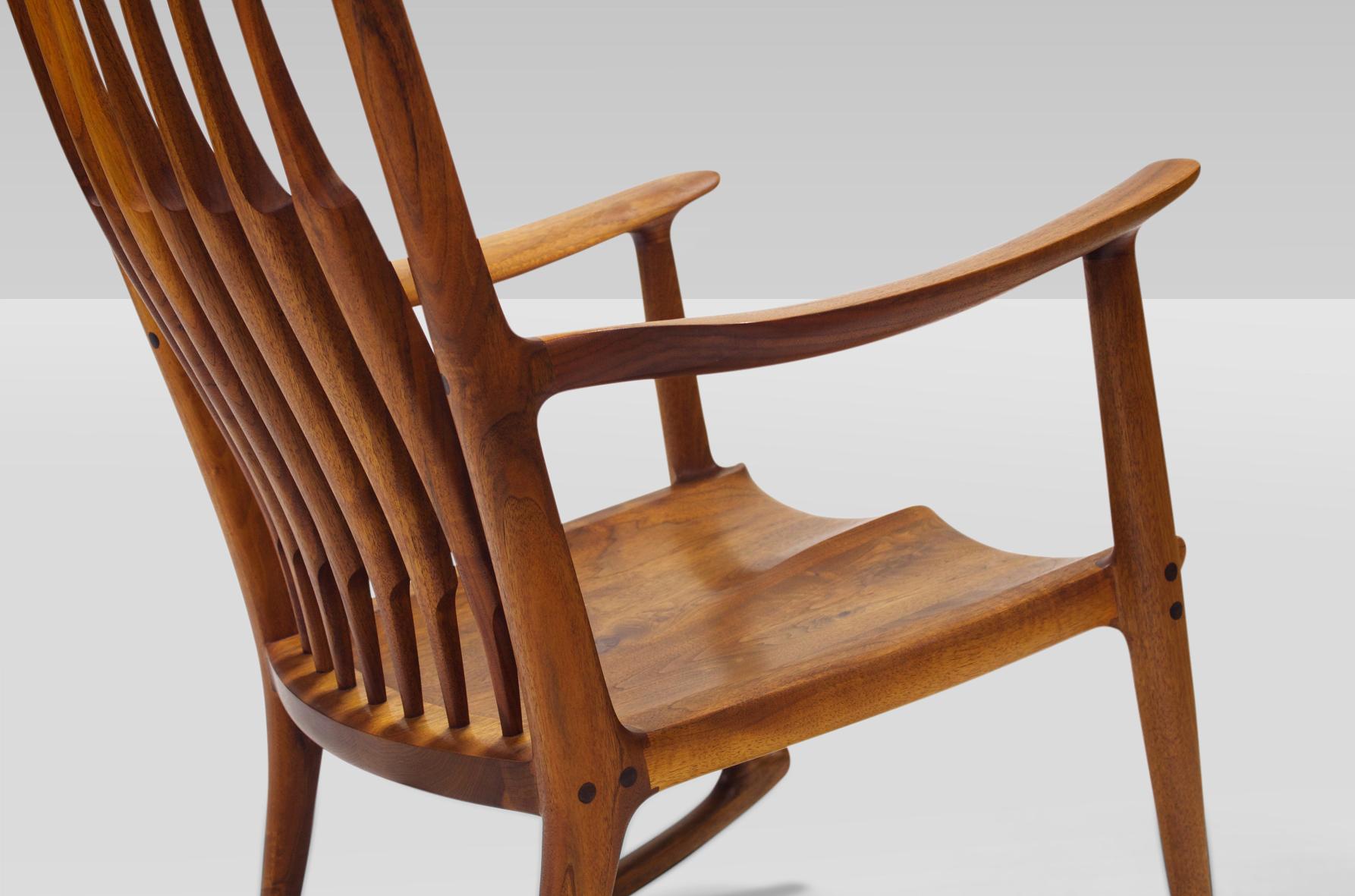 Sam Maloof Rocking Chair 1979 , With Special Provenance. For Sale 2