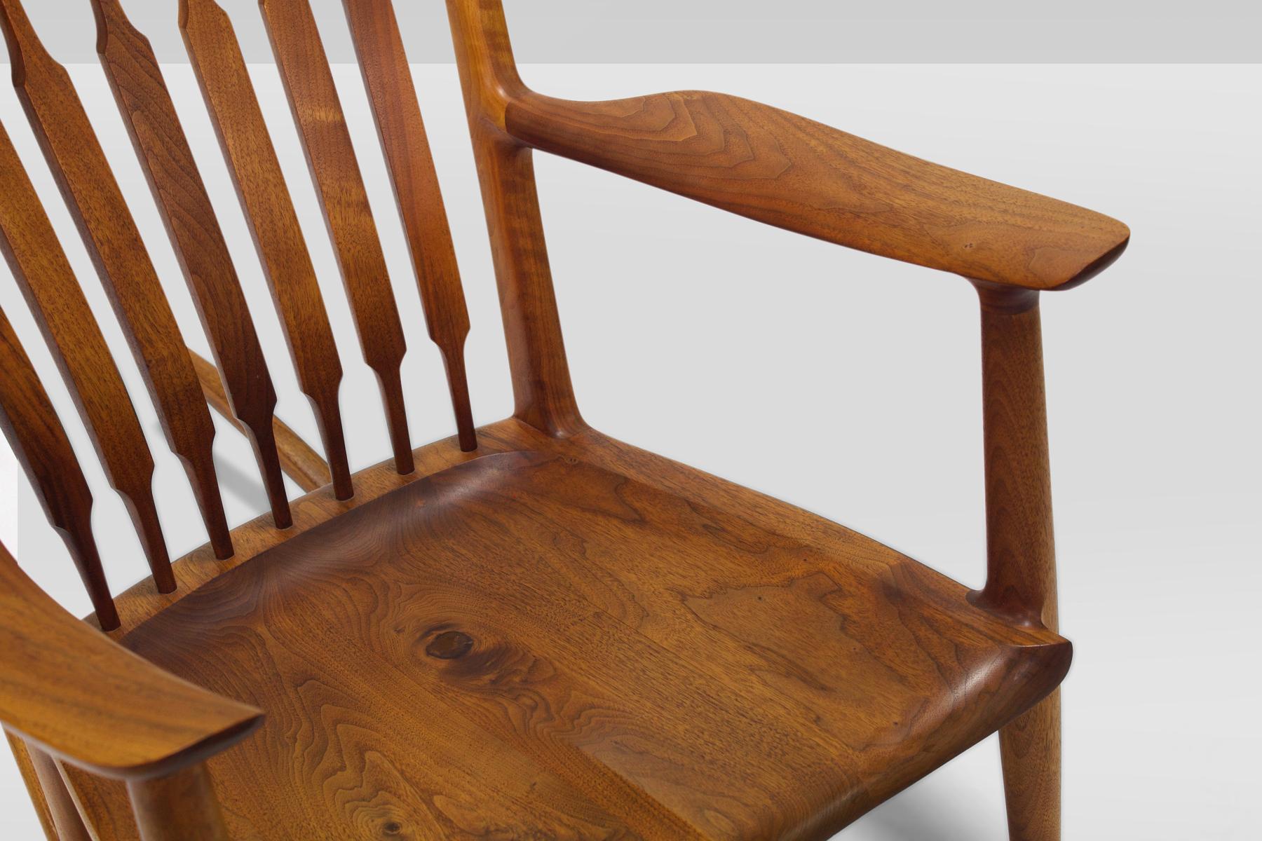 Sam Maloof Rocking Chair 1979 , With Special Provenance. In Good Condition For Sale In Pawtucket, RI