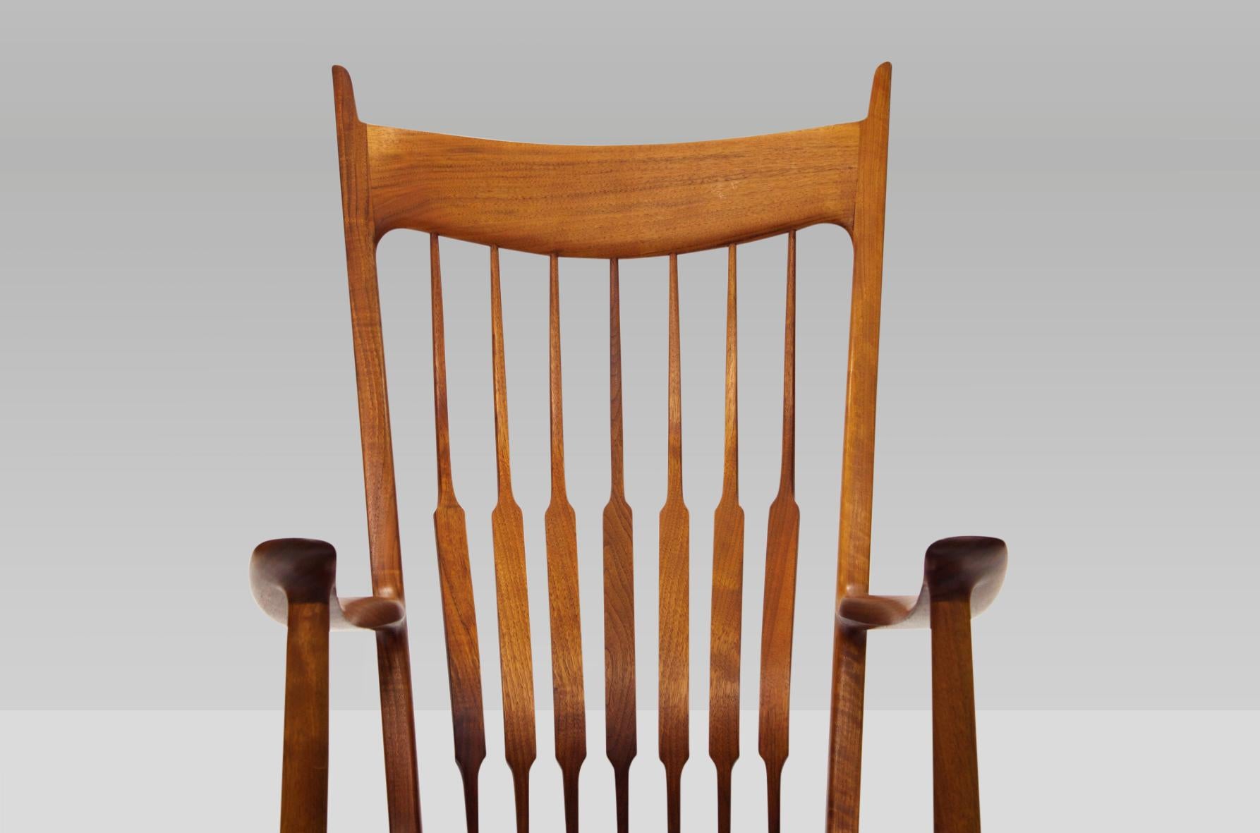 Late 20th Century Sam Maloof Rocking Chair 1979 , With Special Provenance. For Sale