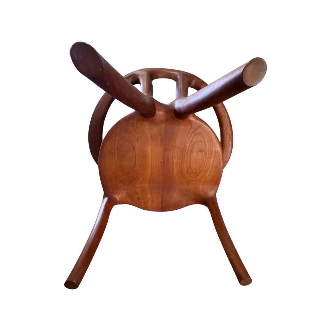 Sam Maloof Style “Female Form” Sculptural Walnut Modern Armchair For Sale 4
