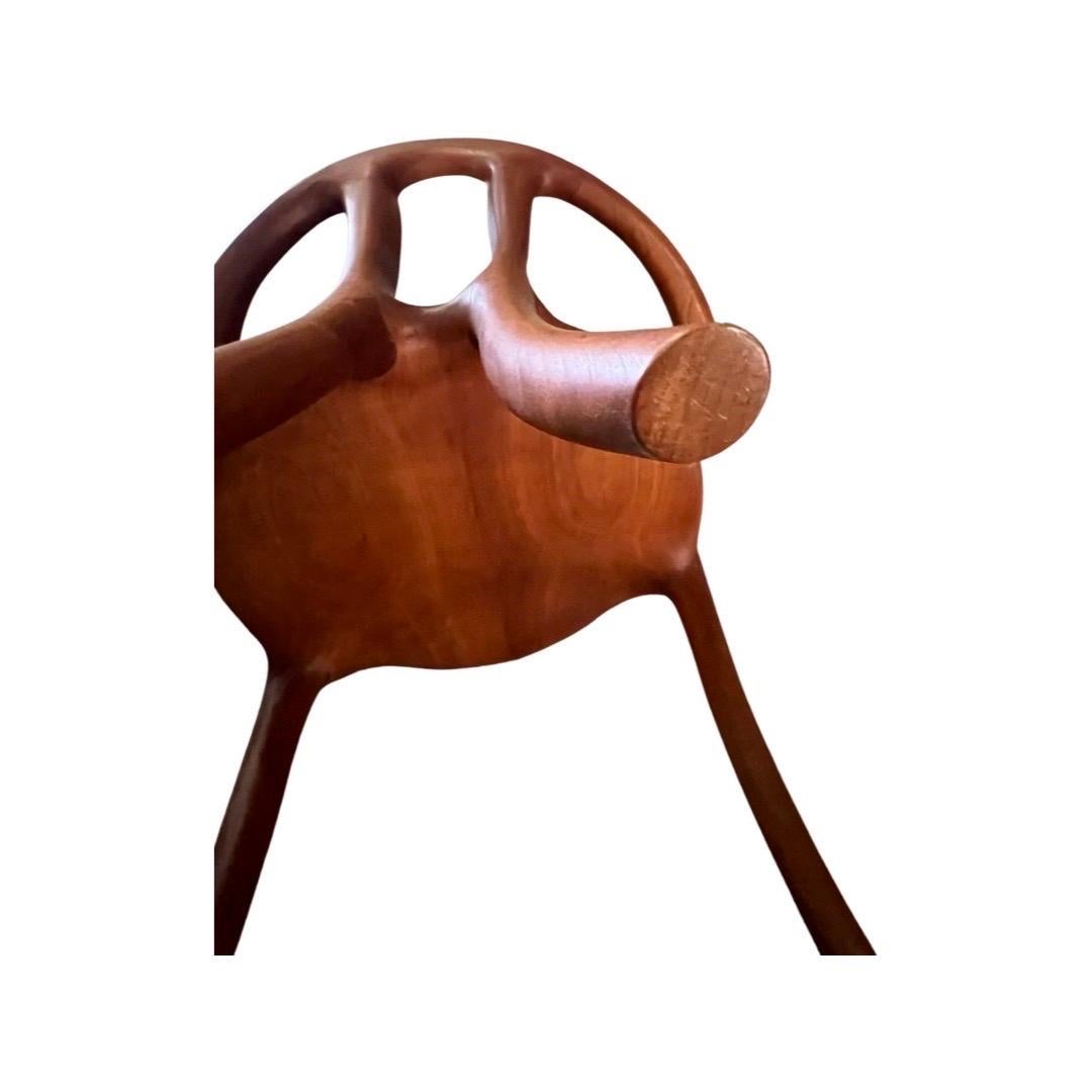 Sam Maloof Style “Female Form” Sculptural Walnut Modern Armchair For Sale 5