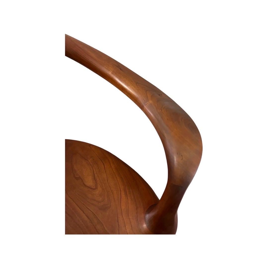 Sam Maloof Style “Female Form” Sculptural Walnut Modern Armchair For Sale 2