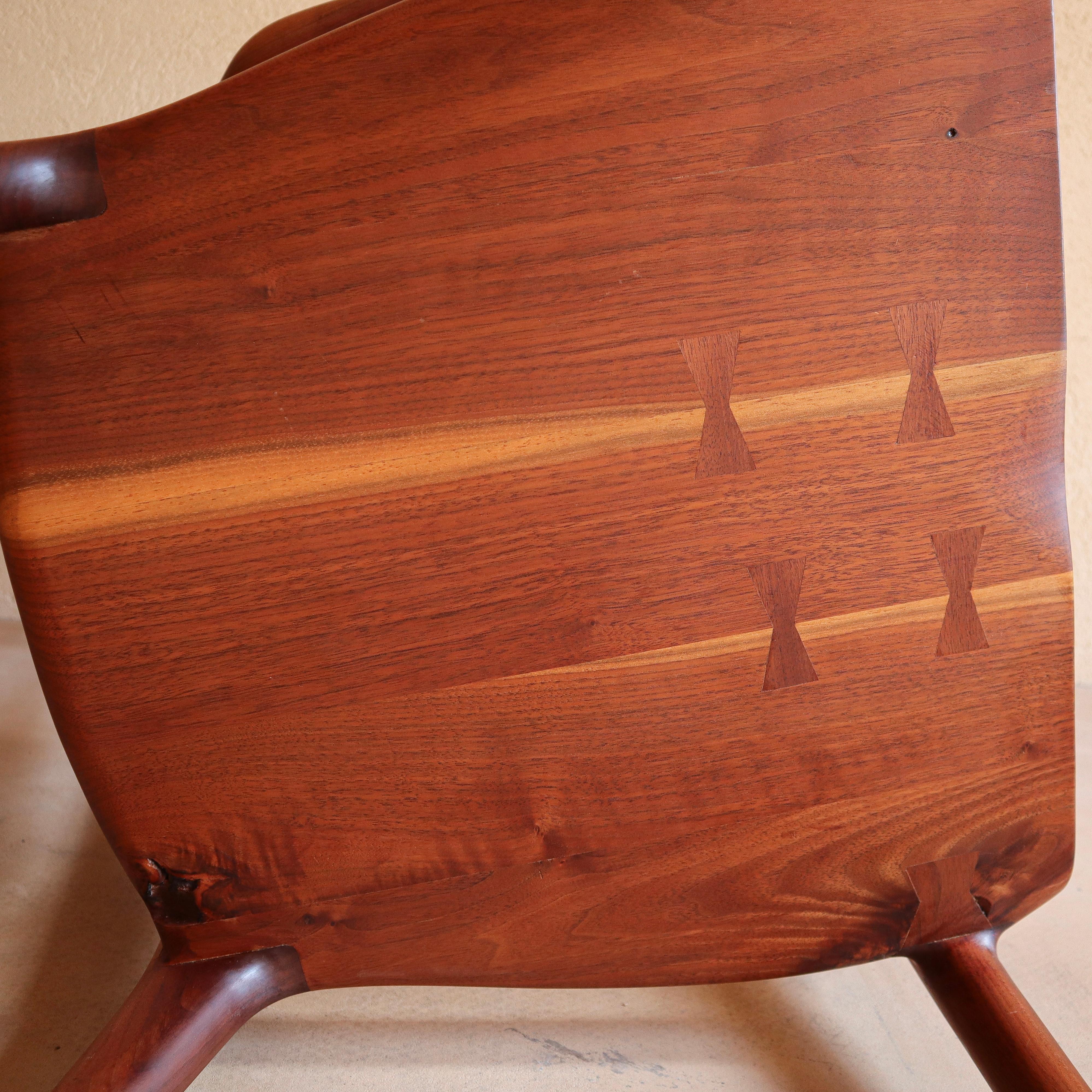 Sam Maloof Style Solid Walnut Rocking Chair 4