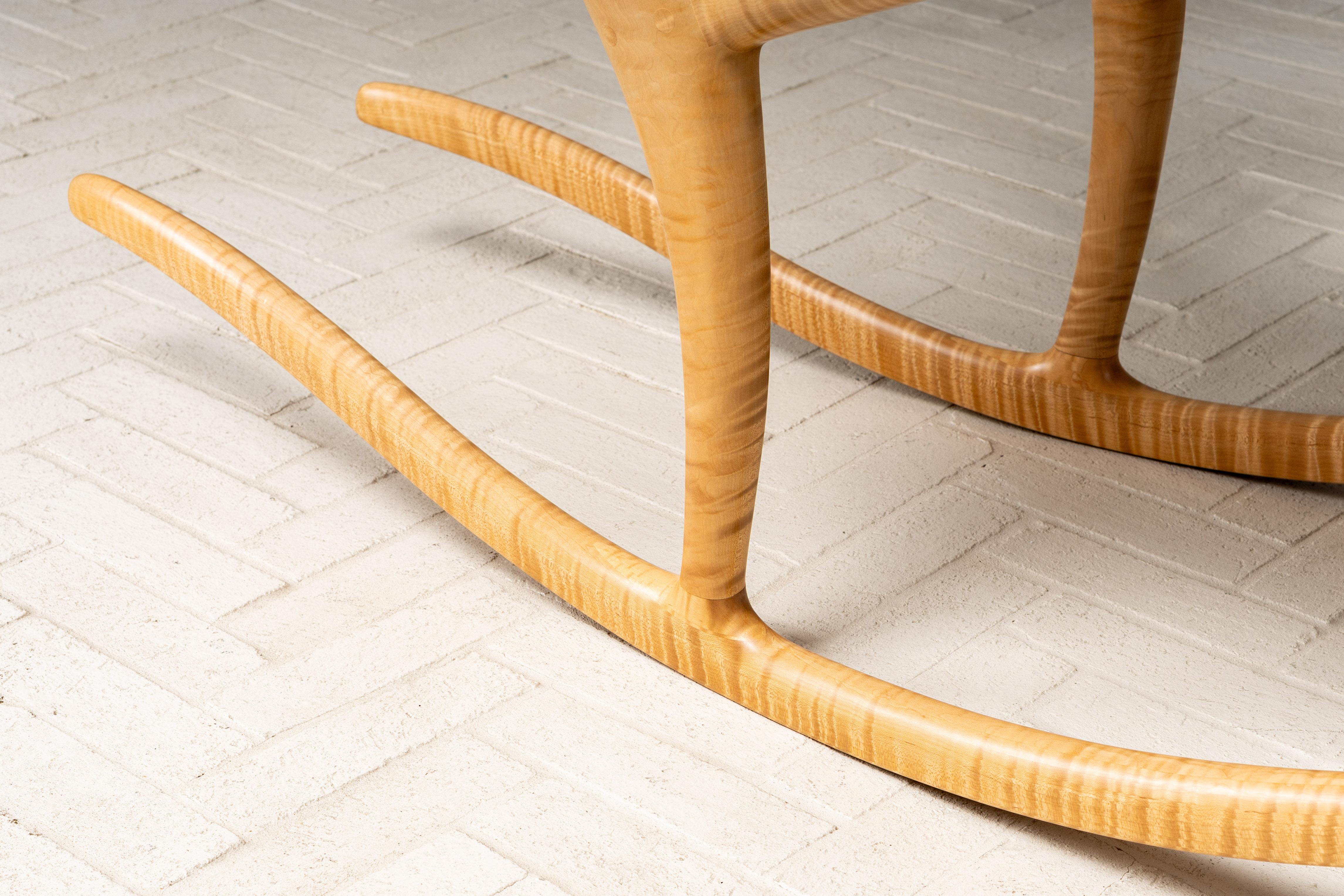 Mecedora de arce estilo tigre Sam Maloof en venta 4