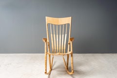 Sam Maloof Style Tiger Maple Rocking Chair