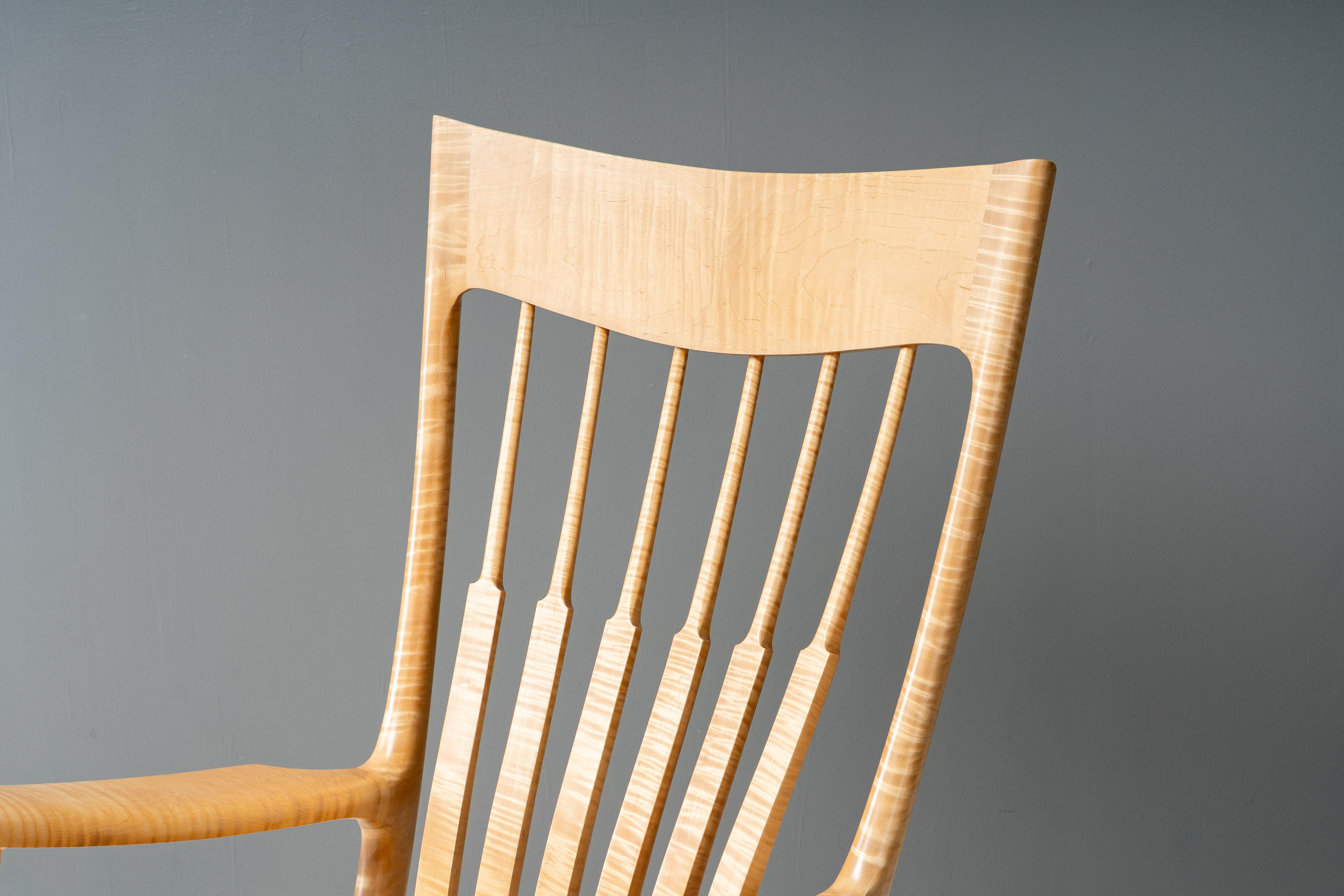 Mecedora de arce estilo tigre Sam Maloof Siglo XXI y contemporáneo en venta