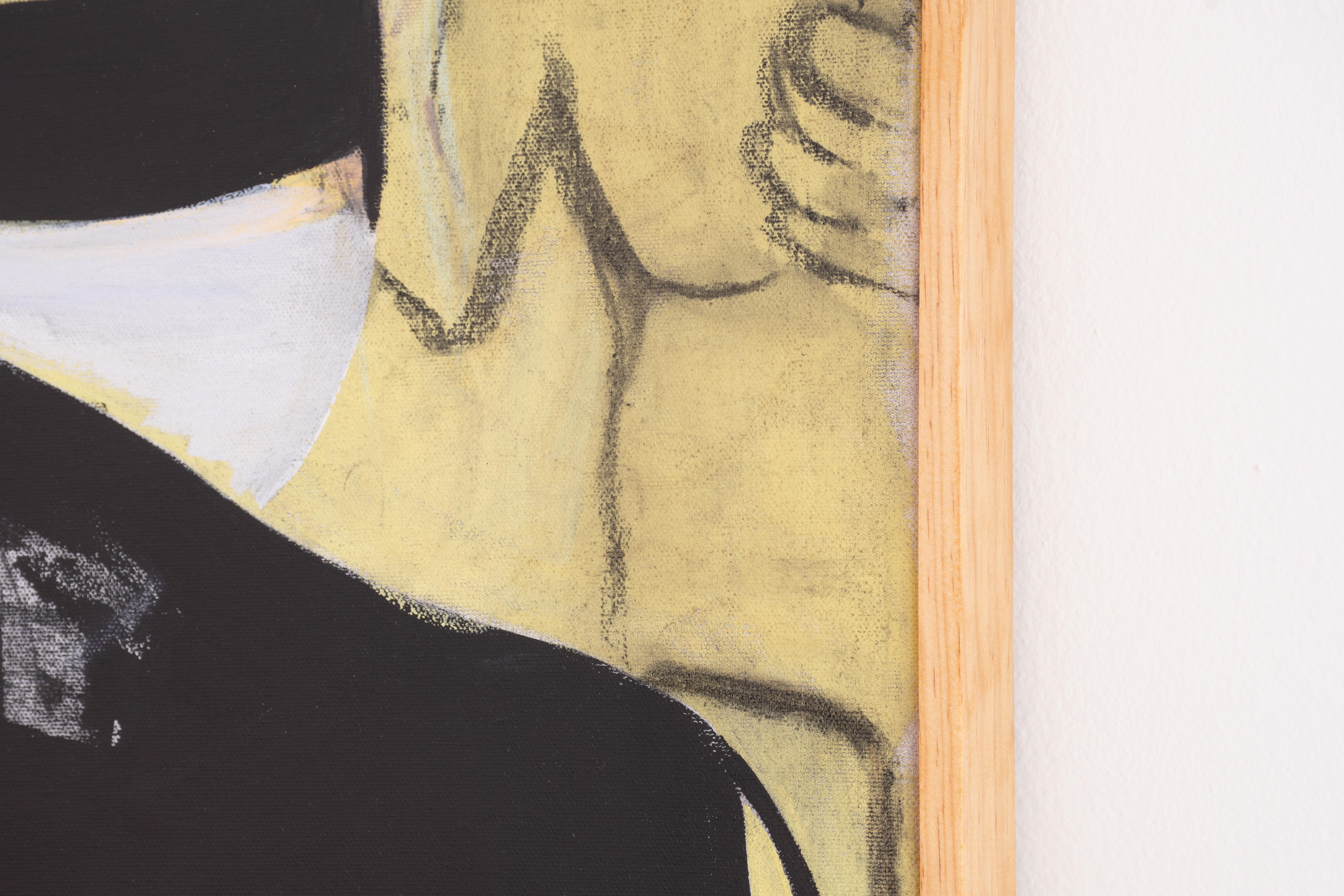 IN QUESTA ESQUINA - Figurative Painting Grigio di Sam Melendez