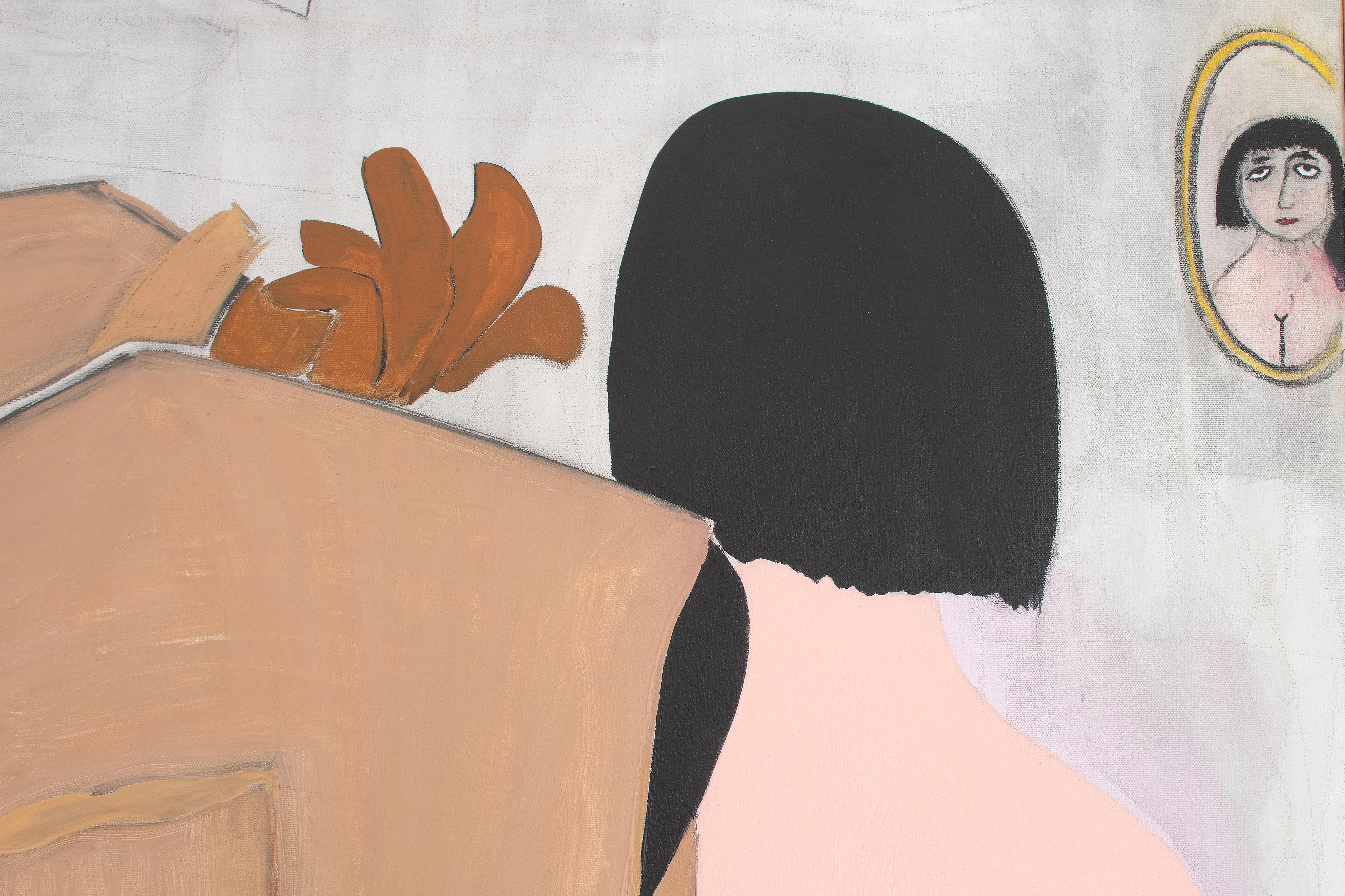 ¿Qué busca? El tropo del detective es omnipresente, y forraje perfecto para el pintor Sam Meléndez. Sacando imágenes y personajes de los dibujos animados y la cultura popular e insertándolos en narraciones teñidas de absurdo, Meléndez es inquieto en