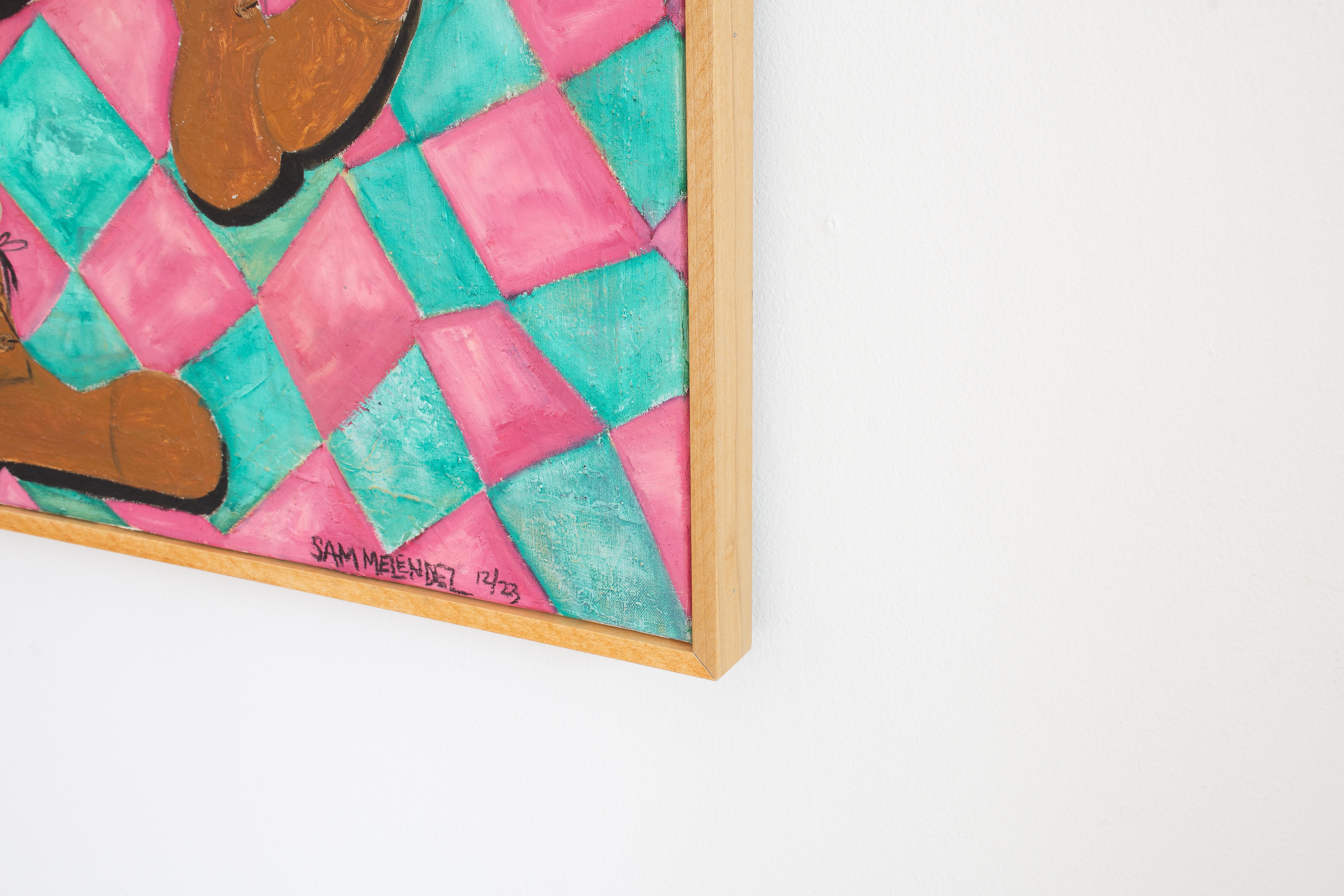 Desconcertante y repleto de detalles, este cuadro es un centro de mesa perfecto para una sala de estar colorida o un comedor descarado. Mezclando personajes y lugares de la cultura popular con los colores vibrantes y vintage de su hogar en Puerto