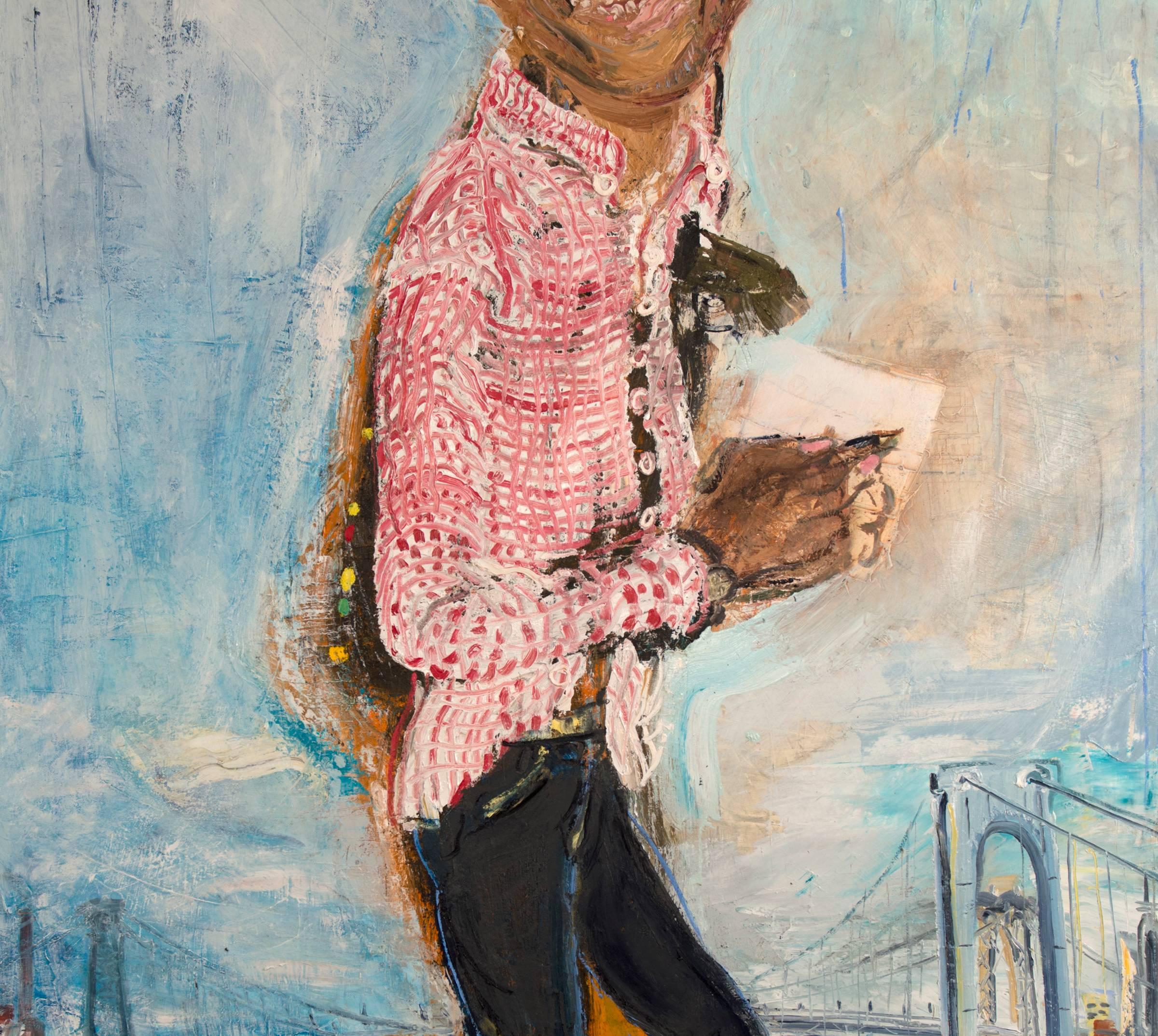 Garnette Walking, Garnette Cadogan - Contemporary Painting by Sam Messer