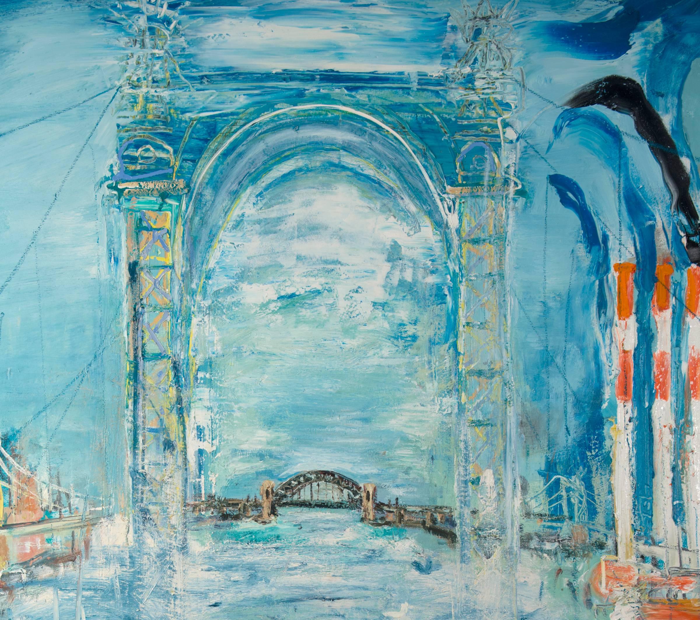 Hell Gate - Contemporary Painting by Sam Messer