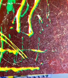 Large Abstract Expressionist Figure Handmade Paper Etching Silkscreen Print