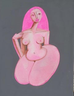 Pink Nude.  Contemporary Figurative Painting