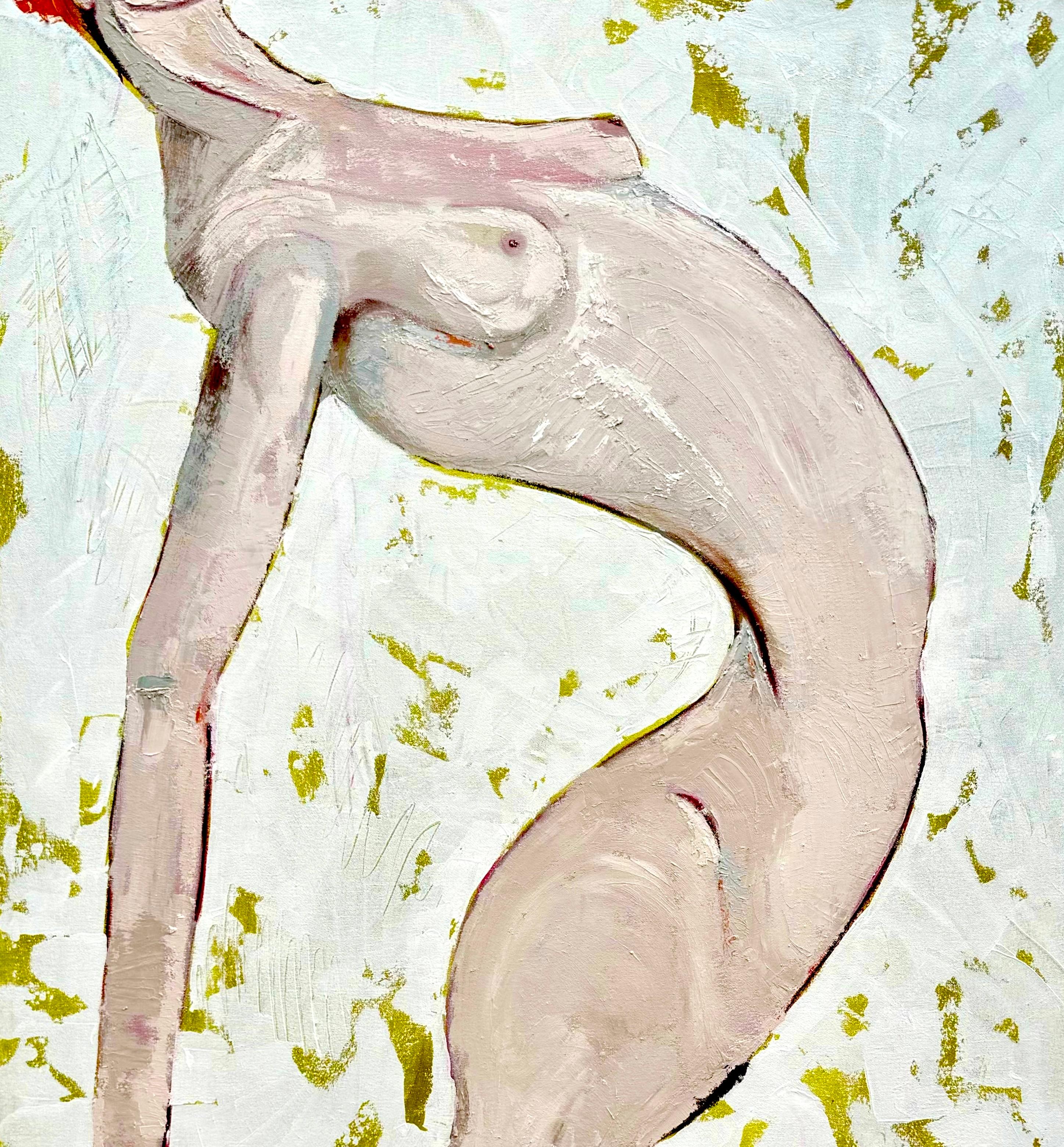 Gestreckt:  Zeitgenössisches figuratives Ölgemälde – Painting von Sam Millington