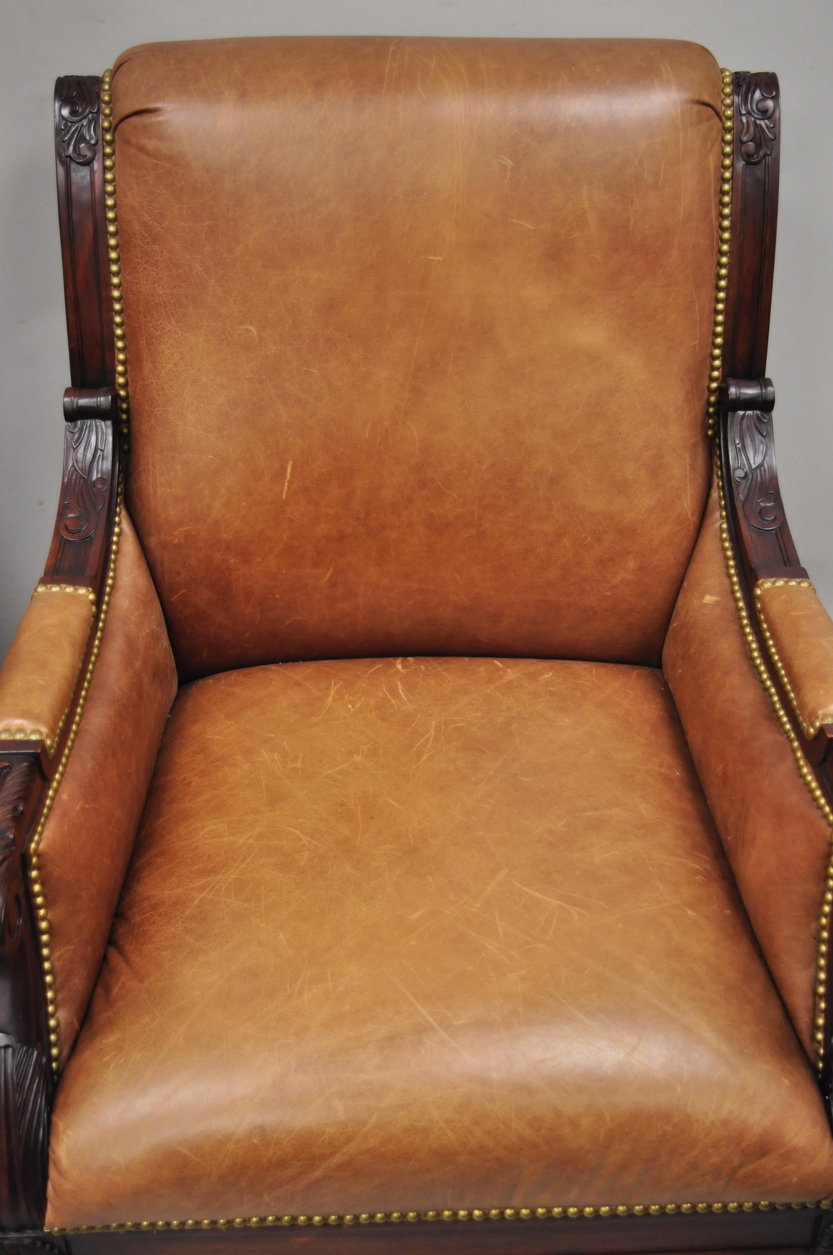 sam moore leather chair