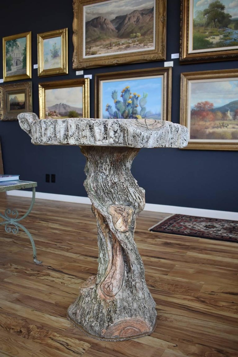 Sam Murray Faux Bois Bird Bath San Antonio Texas Artist Concrete
