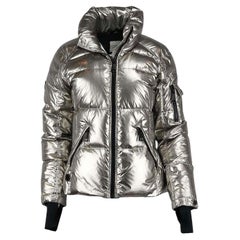 Sam. Nyc Metallic Quilted Shell Down Jacket Large