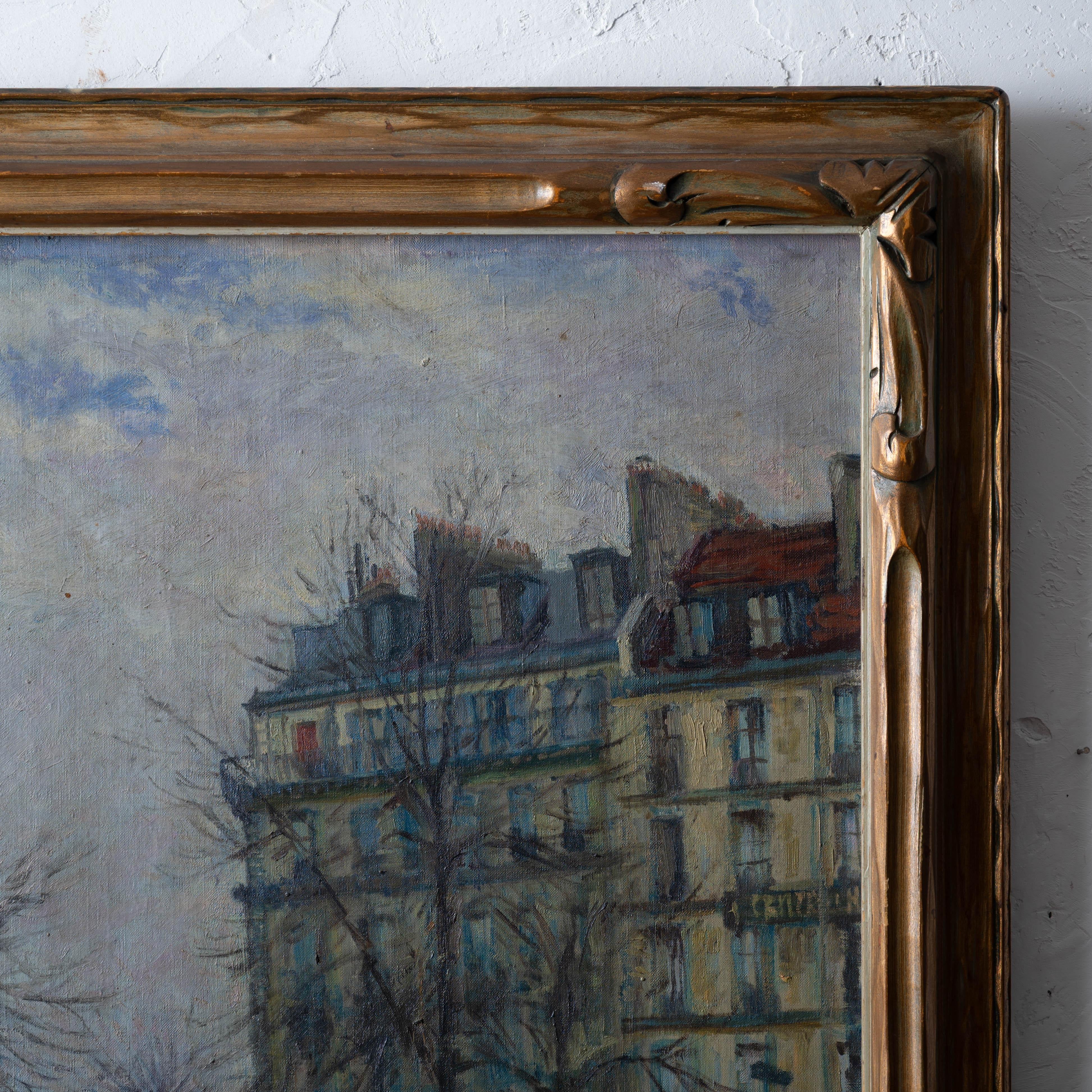 Sam Ostrowsky - Quartier Latin Square, Paris, 1936 im Zustand „Gut“ im Angebot in Savannah, GA